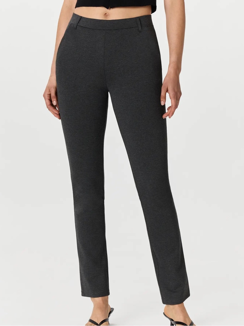 NWT Quince Women’s Ultra-Stretch Ponte Straight Leg Pants in Charcoal Size XS